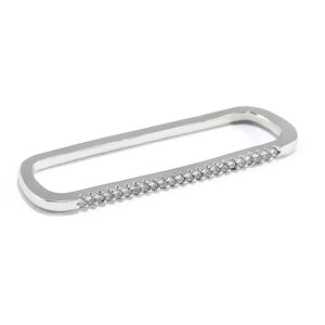 925 Sterling Silver Ear Cuff Clip-on Earrings with Zircon Row