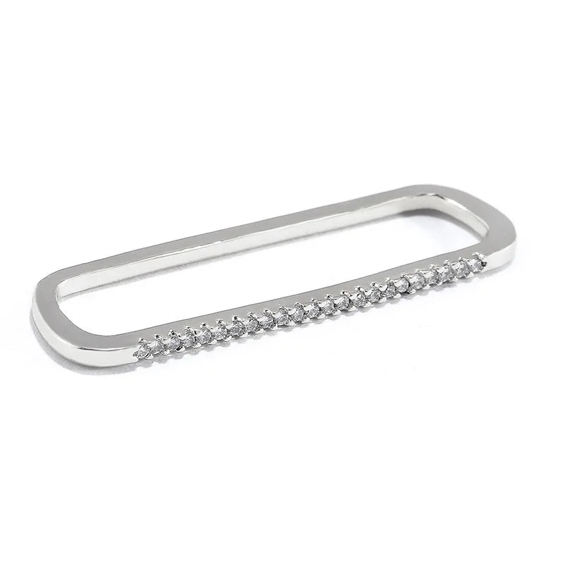 925 Sterling Silver Ear Cuff Clip-on Earrings with Zircon Row
