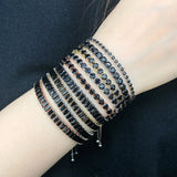 Crystal Tennis Bracelet Men Steampunk Zircon Women Bangle Hip Hop Jewelry