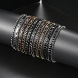 Crystal Tennis Bracelet Men Steampunk Zircon Women Bangle Hip Hop Jewelry