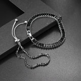 Crystal Tennis Bracelet Men Steampunk Zircon Women Bangle Hip Hop Jewelry