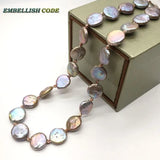 Gray Purple Freshwater Pearl Choker Necklace