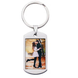 Uonney Dropship Keychain Photo Pendant Dog Name Number Engraving Women Gift