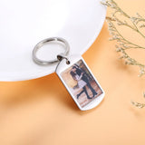 Uonney Dropship Keychain Photo Pendant Dog Name Number Engraving Women Gift