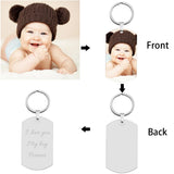 Uonney Dog Photo Keychain Engraved Name Number Personalized Jewelry Gift