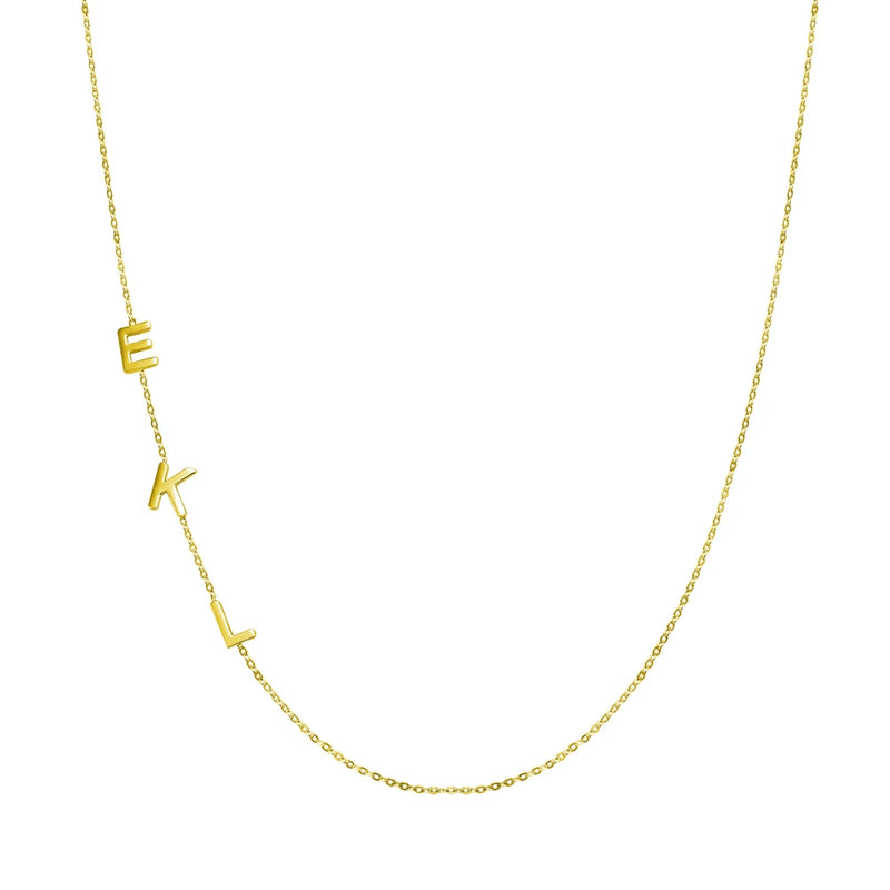 Uonney Initial Letter Necklace Jewelry Christmas Name Pendant For Women