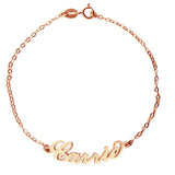 Uonney Jewelry Carrie Name Bracelet Silver Rose Gift Jewelry