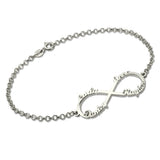 Mom Jewelry Infinity Bracelet 4 Names for Mother's Gift