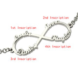 Mom Jewelry Infinity Bracelet 4 Names for Mother's Gift