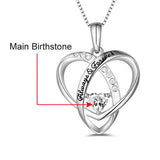 Uonney Heart Necklace Always Forever Birthstones Necklaces Valentine Gift