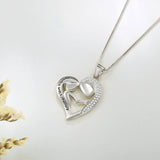 Uonney Mom Daughter Birthstone Necklace Silver Rose Valentine Gift