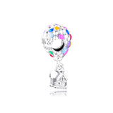 Up House & Balloons Charms 925 Fits Europe Bracelet Sterling Silver Beads