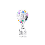 Up House & Balloons Charms 925 Fits Europe Bracelet Sterling Silver Beads