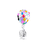 Up House & Balloons Charms 925 Fits Europe Bracelet Sterling Silver Beads