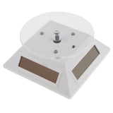 Solar Powered Rotating Display Stand Turntable with Light