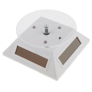 Solar Powered Rotating Display Stand Turntable with Light