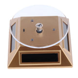 Solar Powered Rotating Display Stand Turntable with Light