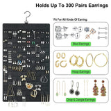 Felt Earrings Storage Bag Double-sided Brush Face Jewelry Hanging Bag