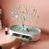 Deer Jewelry Organizer with Drawer - Jewelry Display Stand Tray Tree Storage