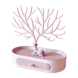 Deer Jewelry Organizer with Drawer - Jewelry Display Stand Tray Tree Storage