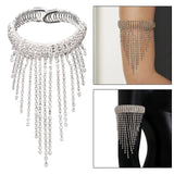 Upper Arm Cuff Bracelet Tassel Chain Statement Costume Accessories Armband