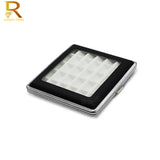 Luxury Diamond Storage Box 30 Grid Gem Display Holder Metal with Lid