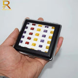 Luxury Diamond Storage Box 30 Grid Gem Display Holder Metal with Lid