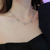 Vintage Moonstone Thin Necklace for Women