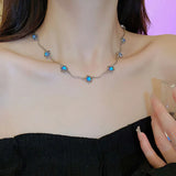 Vintage Moonstone Thin Necklace for Women