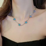 Vintage Moonstone Thin Necklace for Women