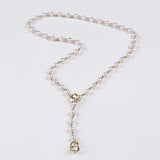 Natural Freshwater Pearl Necklace Long Sweater Chain Plated Bead