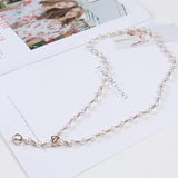 Natural Freshwater Pearl Necklace Long Sweater Chain Plated Bead