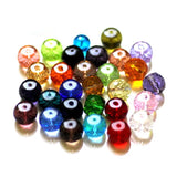Green Multicolor Austrian Crystal Glass Spacer Beads 8x6MM