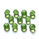 Green Multicolor Austrian Crystal Glass Spacer Beads 8x6MM