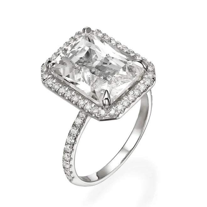 5A Sky CZ Stone Bridal Rings Anniversary Gift Ring for Wife