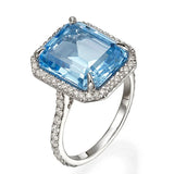 5A Sky CZ Stone Bridal Rings Anniversary Gift Ring for Wife