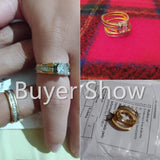 Round Zirconia Crystal Wedding Ring Set for Women 2Pcs