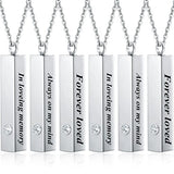 Skeleton Necklace Cremation Strand Pendant - Silver