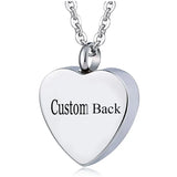 Dog Paw Prints Heart Necklace - Keepsake Memorial Pet Cremation