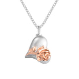 Heart Pendant Cremation Rose Necklace Stainless Steel Keepsake Memorial Locket