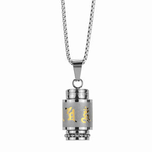 Urn Necklace for Ashes Keepsake Cremation Jewelry Tibetan Buddhism Pendant