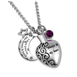 Urn Necklace Always in My Heart I Love You to The Moon and Back 12 Birthstones