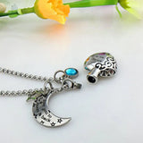 Urn Necklace Always in My Heart I Love You to The Moon and Back 12 Birthstones