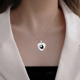 Rabbit and Moon Cremation Urn Locket Stainless Steel Jewelry