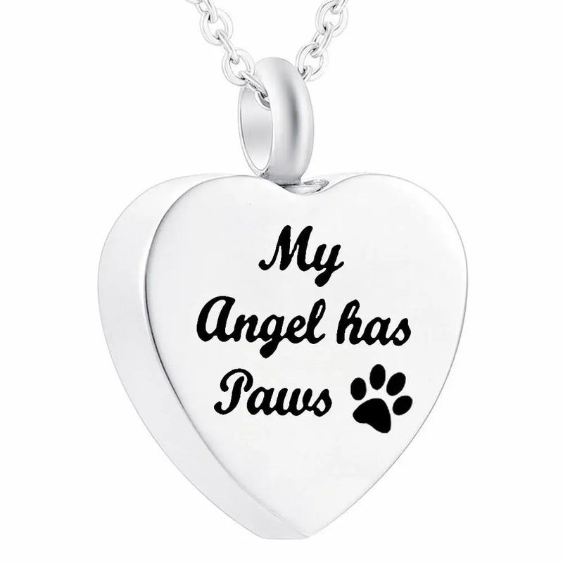 Heart Urn Necklace for Pet Ashes Holder Keepsake Cremation Jewelry Memorial