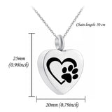 Heart Urn Necklace for Pet Ashes Holder Keepsake Cremation Jewelry Memorial