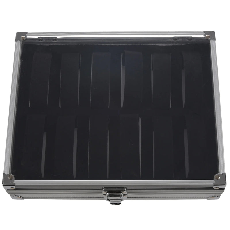 Aluminium Watches Box 12 Grid Slots Jewelry Watches Display Storage Box
