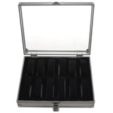 Aluminium Watches Box 12 Grid Slots Jewelry Watches Display Storage Box