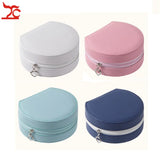 Mini Jewelry Box Leather Makeup Case Portable Travel Ring Earring Organizer