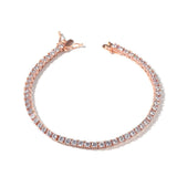 Uwin 3mm 4mm 5mm 8mm Tennis Chain Mens Zircon 1 Row CZ Iced Out Necklace